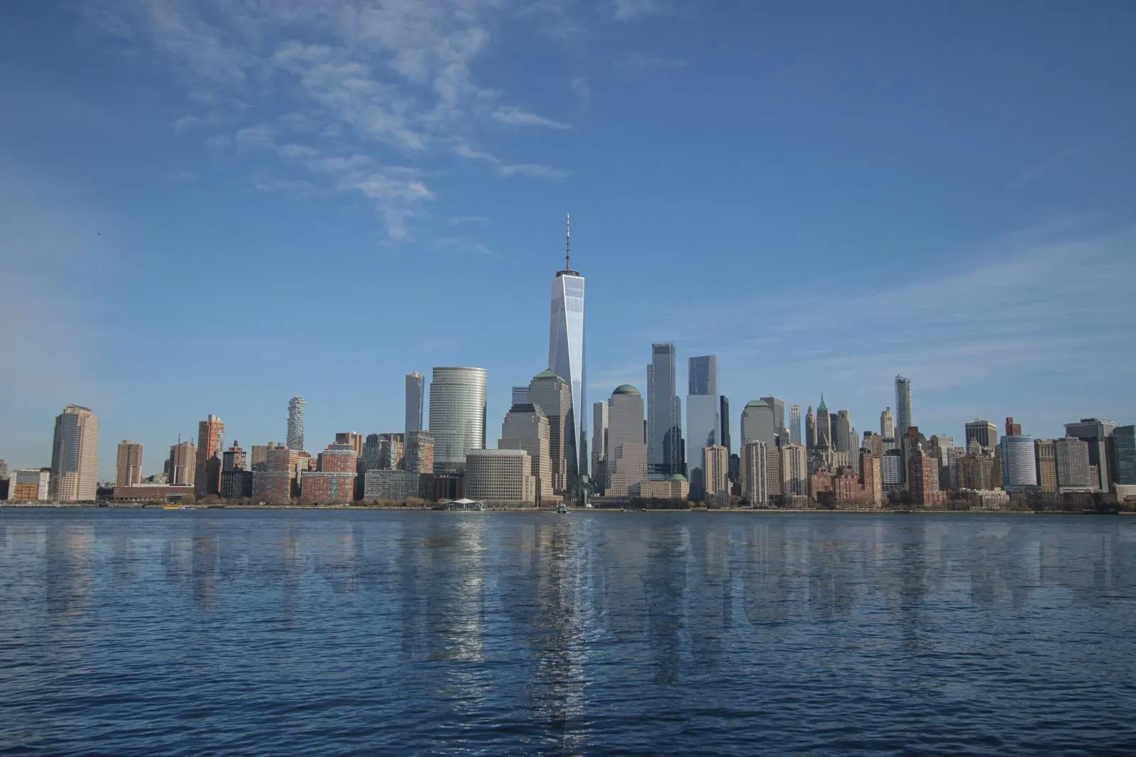 Lower Manhattan skyline from the harbor